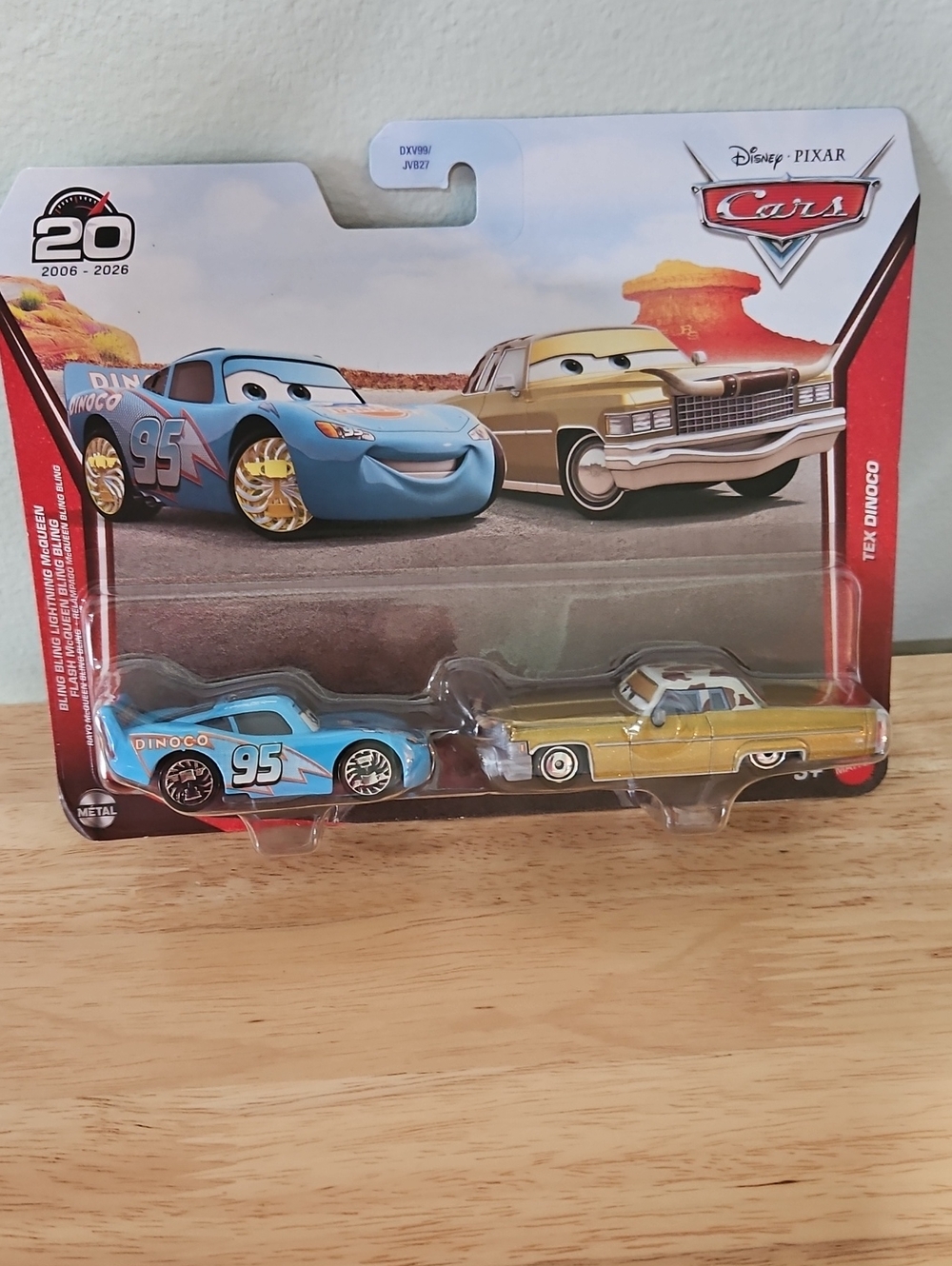 Disney Pixar Cars 20th Anniversary Bling Lightning McQueen & Tex Dinoco NIP